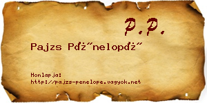 Pajzs Pénelopé névjegykártya
